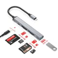 Miniatyrbild 1 av 4: NÖRDIC Lightning Kortläsare 4 Slot SD, MicroSD, MS, M2 1xUSB-A 3.0 1xLightning-laddning UHS-I
