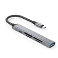 Miniatyrbild 1 av 2: NÖRDIC USB-C Kortläsare 4 Slot SD, MicroSD, MS, M2 1xUSB-C 1xUSB-A UHS-I