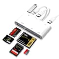 Miniatyrbild 2 av 7: NÖRDIC USB-C/Lightning Kortläsare 5 Slot CF, SD, MicroSD, MS, XD 1xUSB-A 1xUSB-C UHS-I