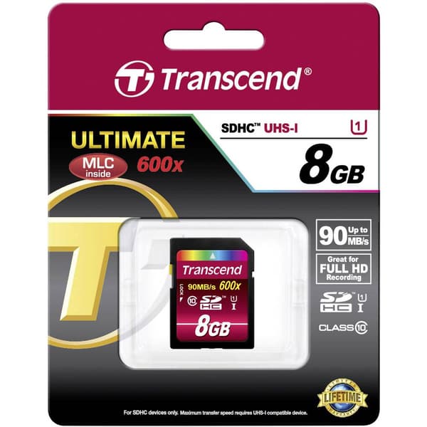 Transcend Ultimate SDHC-Kort Industrial 8 GB Class 10, UHS-I