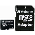 Miniatyrbild 3 av 4: Verbatim MICRO SDXC 64GB CL 10 ADAP microSDXC-Kort 64 GB Class 10 inkl. SD-adapter