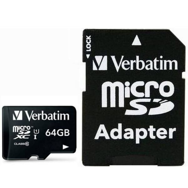 Verbatim MICRO SDXC 64GB CL 10 ADAP microSDXC-Kort 64 GB Class 10 inkl. SD-adapter