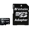Miniatyrbild 1 av 4: Verbatim MICRO SDXC 64GB CL 10 ADAP microSDXC-Kort 64 GB Class 10 inkl. SD-adapter