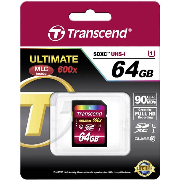 Transcend Ultimate SDXC-Kort Industrial 64 GB Class 10, UHS-I