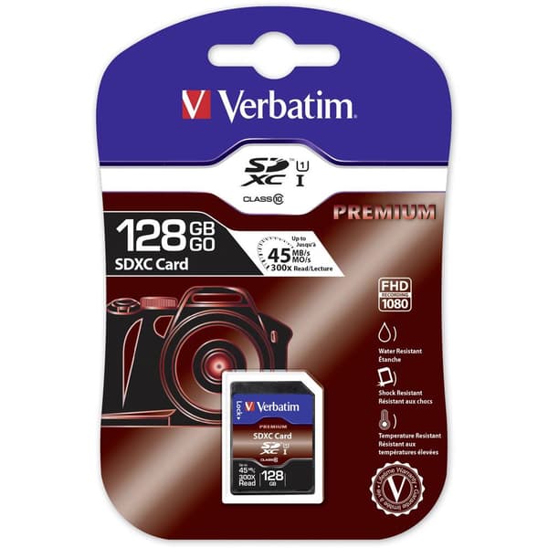 Verbatim Premium SDXC-Kort 128 GB Class 10, UHS-I