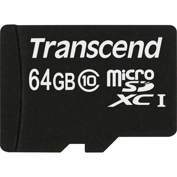 Transcend Premium microSDXC-Kort Industrial 64 GB Class 10, UHS-I inkl. SD-adapter