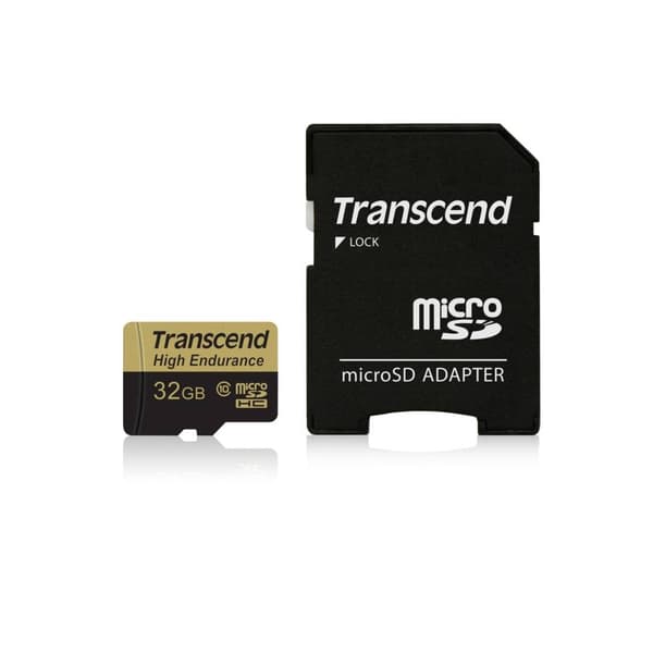 Transcend High Endurance microSDHC-Kort 32 GB Class 10 inkl. SD-adapter