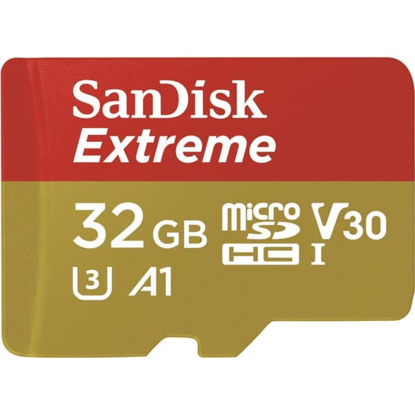 SanDisk Extreme® Mobile microSDHC-Kort 32 GB Class 10, UHS-I, UHS-Class 3, v30 Video Speed Class inkl. SD-adapter, A1-p