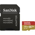Miniatyrbild 1 av 4: SanDisk Extreme® Mobile microSDHC-Kort 32 GB Class 10, UHS-I, UHS-Class 3, v30 Video Speed Class inkl. SD-adapter, A1-p
