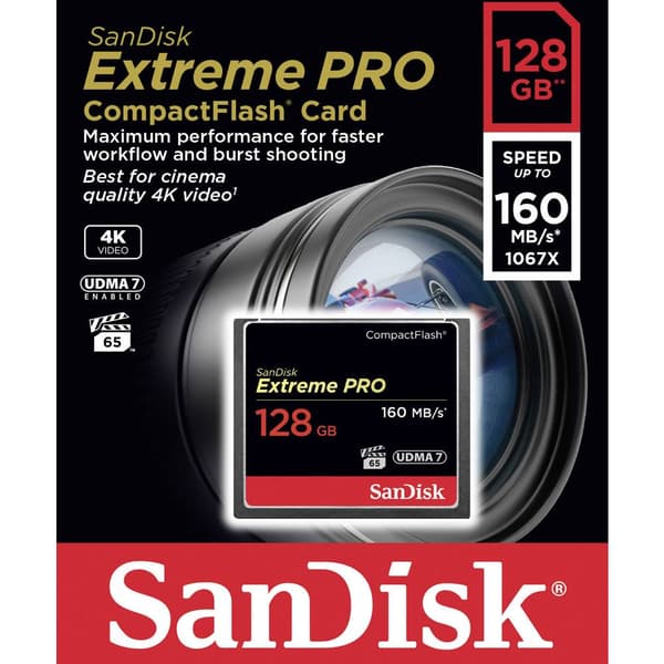 SanDisk Extreme Pro® CF-kort 128 GB