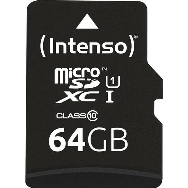 Intenso Premium microSDXC-Kort 64 GB Class 10, UHS-I inkl. SD-adapter