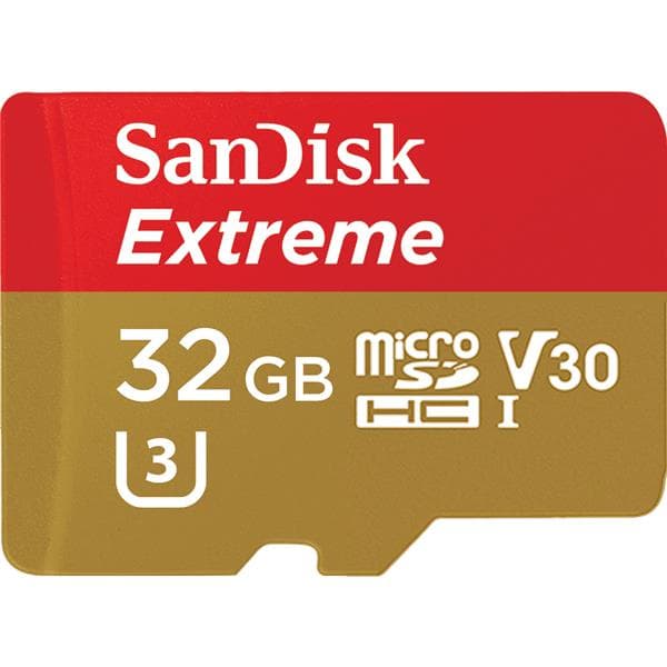 SANDISK EXTREME MICRO SDHC CARD ACTION CAM 32GB V30