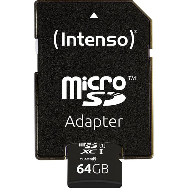 Intenso Professional microSDXC-Kort 64 GB Class 10, UHS-I inkl. SD-adapter