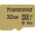 Miniatyrbild 1 av 2: Transcend Premium 500S microSDHC-Kort 32 GB Class 10, UHS-I, UHS-Class 3, v30 Video Speed Class inkl. SD-adapter