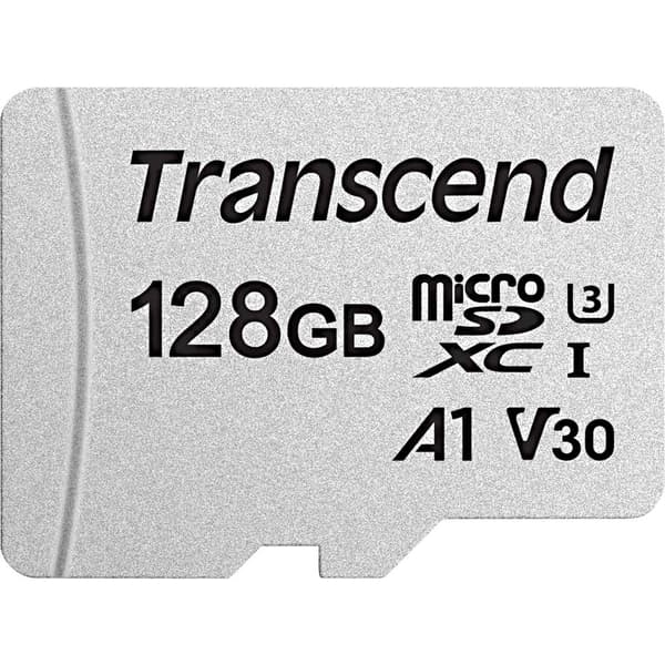 Transcend Premium 300S microSDXC-Kort 128 GB Class 10, UHS-I, UHS-Class 3, v30 Video Speed Class, A1 Application Perfor