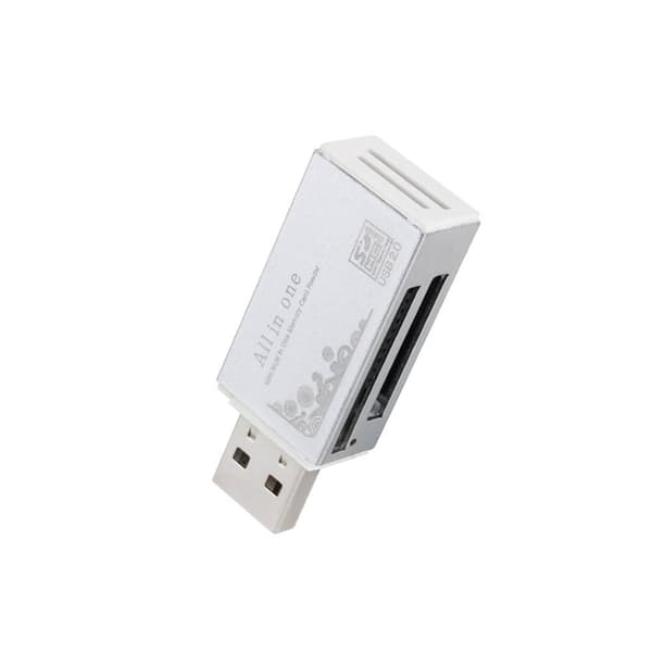 Kompakt USB-Minnekortleser | 4 i 1
