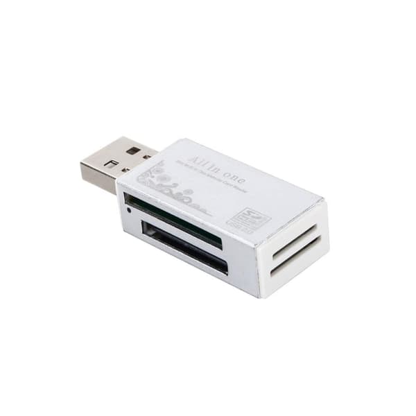 Kompakt USB-Minnekortleser | 4 i 1