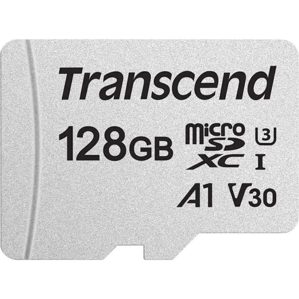 Transcend Premium 300S microSDXC-Kort 128 GB Class 10, UHS-I, UHS-Class 3, v30 Video Speed Class, A1 Application Perfor