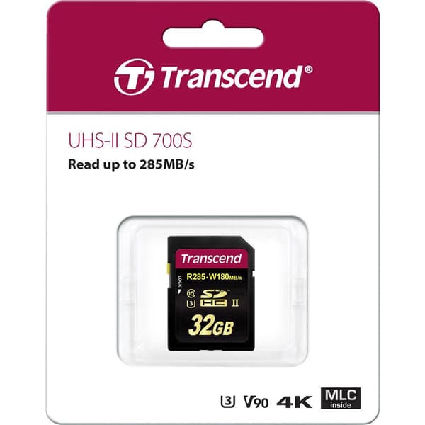 Transcend Premium 700S SDHC-Kort 32 GB Class 10, UHS-II, UHS-Class 3, v90 Video Speed Class