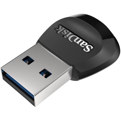 Sandisk MobileMate - Kortläsare (microSDHC UHS-I, microSDXC UHS-I) - USB 3.0