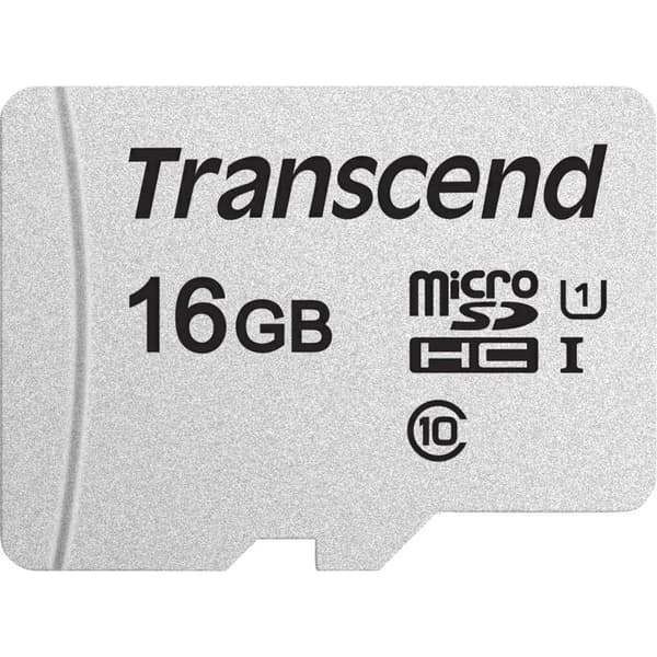 Transcend Premium 300S microSDHC-Kort 16 GB Class 10, UHS-I, UHS-Class 1 inkl. SD-adapter