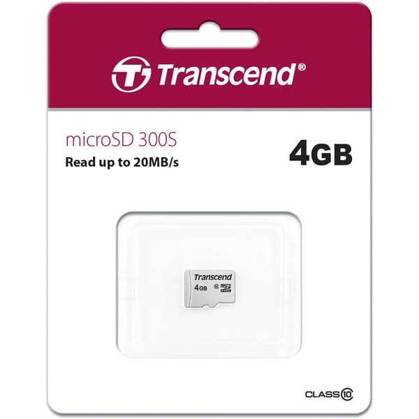 Transcend Premium 300S microSDHC-Kort 4 GB Class 10