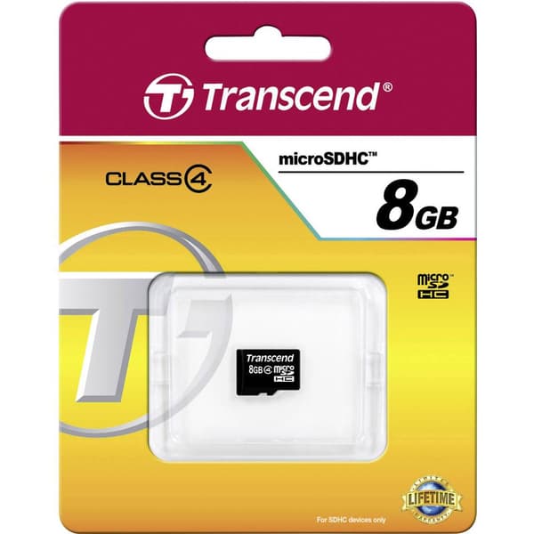 Transcend Standard microSDHC-Kort Industrial 8 GB Class 4