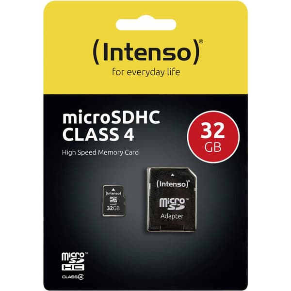 Intenso 32 GB Micro SDHC-Card microSDHC-Kort 32 GB Class 4 inkl. SD-adapter