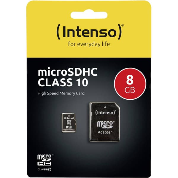 Intenso High Performance microSDHC-Kort 8 GB Class 10 inkl. SD-adapter