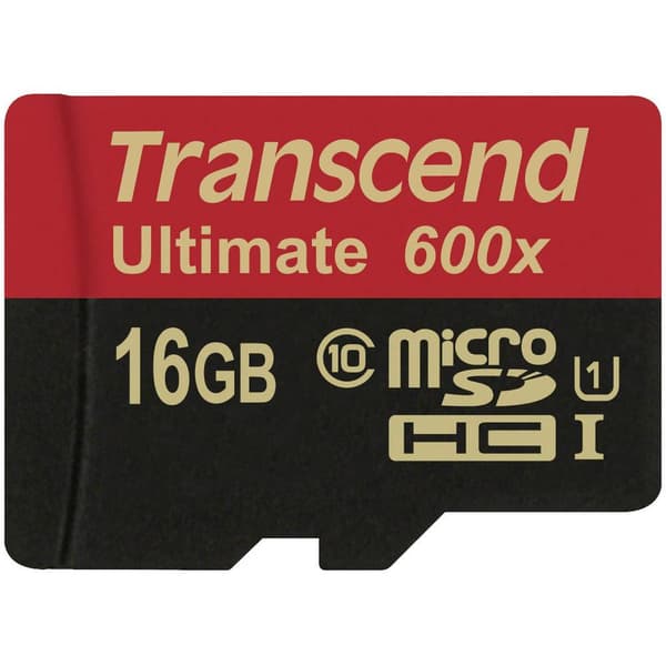 Transcend Ultimate (600x) microSDHC-Kort Industrial 16 GB Class 10, UHS-I inkl. SD-adapter