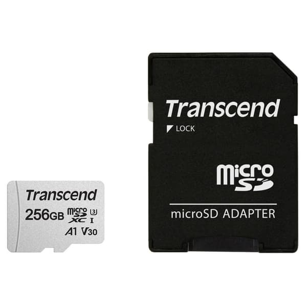 Transcend Premium 300S microSDXC-Kort 256 GB Class 10, UHS-I, UHS-Class 3, v30 Video Speed Class, A1 Application Perfor