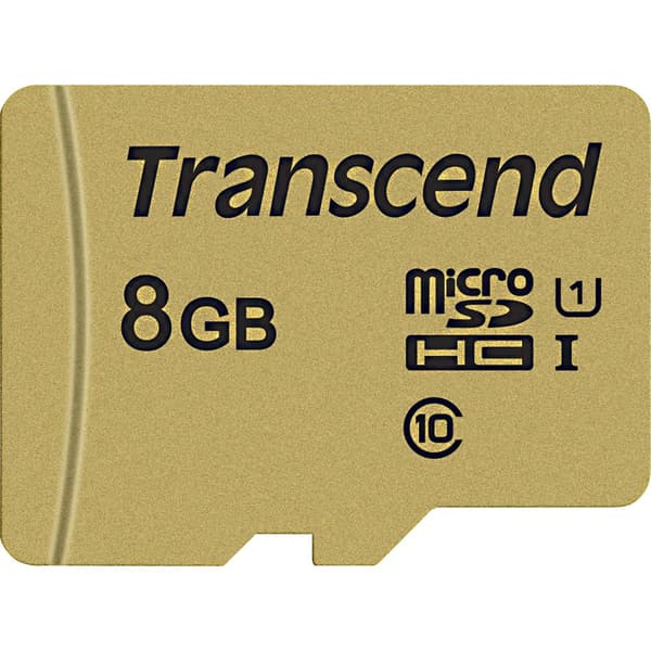 Transcend Premium 500S microSDHC-Kort 8 GB Class 10, UHS-I, UHS-Class 1 inkl. SD-adapter