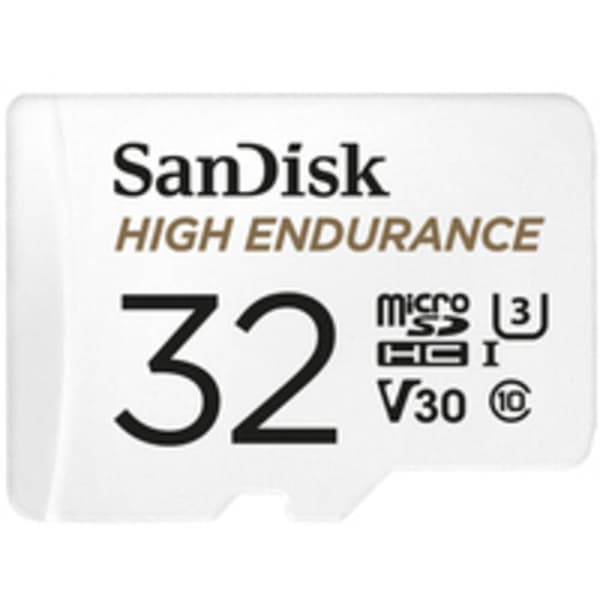 SanDisk High Endurance Monitoring microSDHC-Kort 32 GB Class 10, UHS-I, UHS-Class 3, v30 Video Speed Class inkl. SD-ada