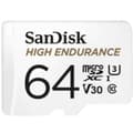 Miniatyrbild 3 av 3: SanDisk High Endurance Monitoring miniSDXC-Kort 64 GB Class 10, UHS-I, UHS-Class 3, v30 Video Speed Class inkl. SD-adap