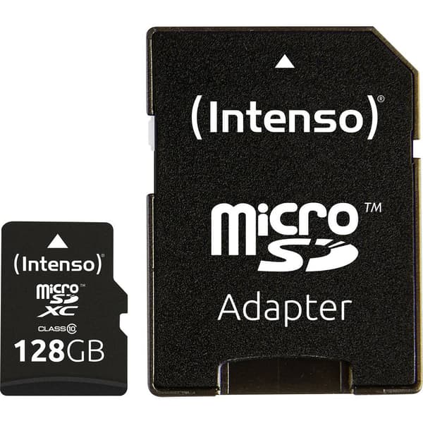 Intenso microSDXC-Kort 128 GB Class 10 inkl. SD-adapter