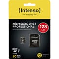 Miniatyrbild 2 av 4: Intenso Professional microSDXC-Kort 128 GB Class 10, UHS-I inkl. SD-adapter