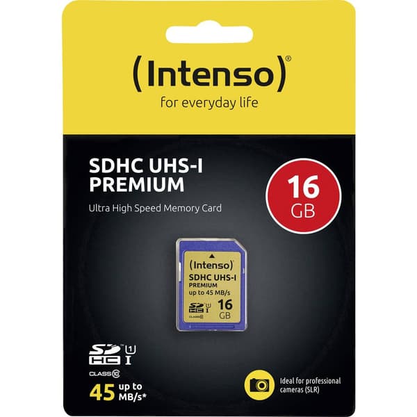 Intenso Premium SDHC-Kort 16 GB Class 10, UHS-I