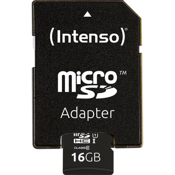 Intenso Premium microSDHC-Kort 16 GB Class 10, UHS-I inkl. SD-adapter