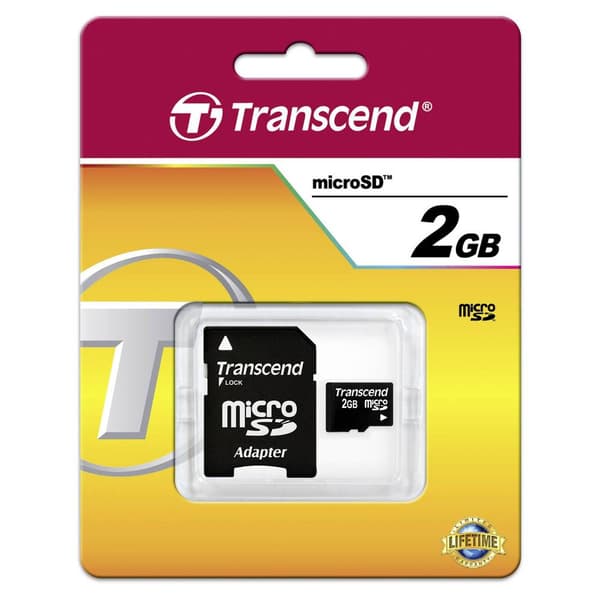 Transcend TS2GUSD microSD-Kort Industrial 2 GB Class 2 inkl. SD-adapter