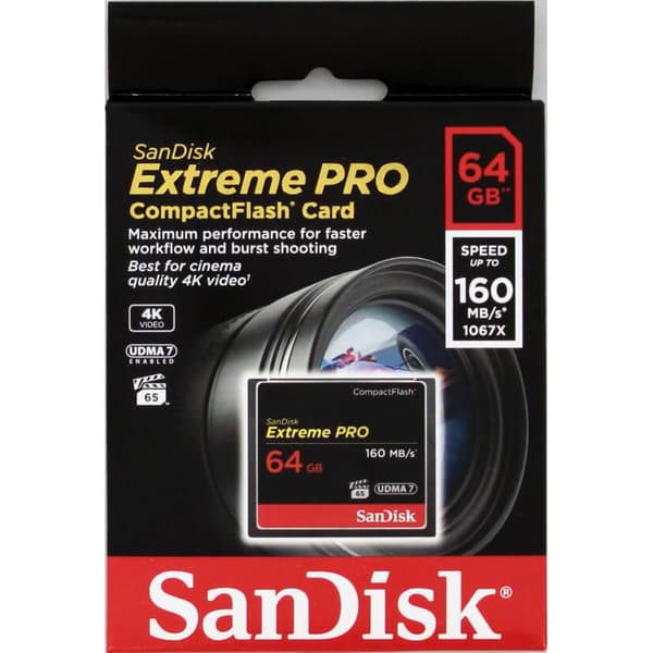 SANDISK Minneskort CF Extreme Pro 64GB 160MB/s UDMA7