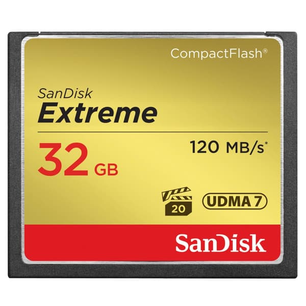 SANDISK Minnekort CF Extreme 32GB 120MB/s UDMA7