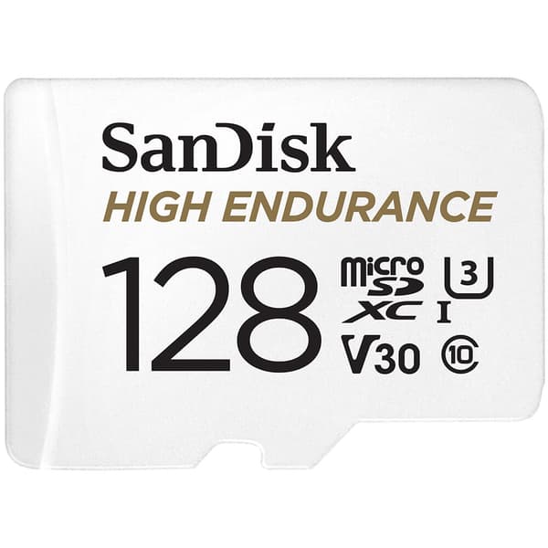 SANDISK Minnekort MicroSDXC 128GB High Endurance med adap