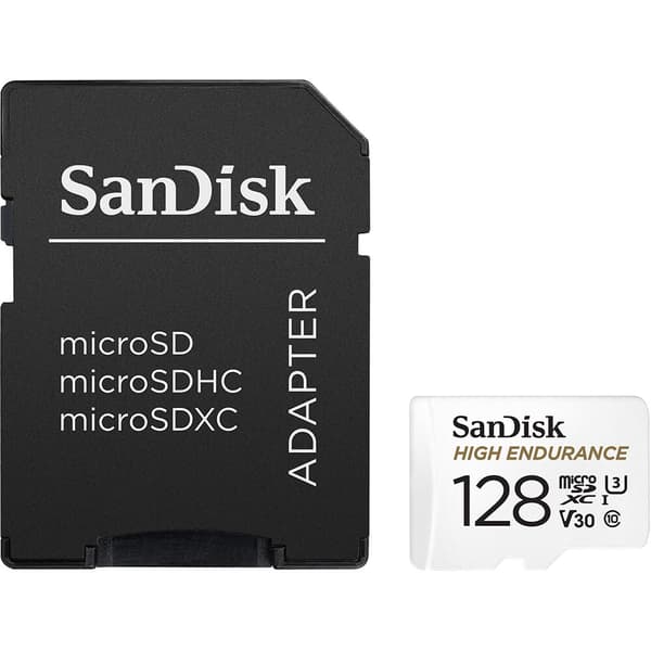 SANDISK Minnekort MicroSDXC 128GB High Endurance med adap