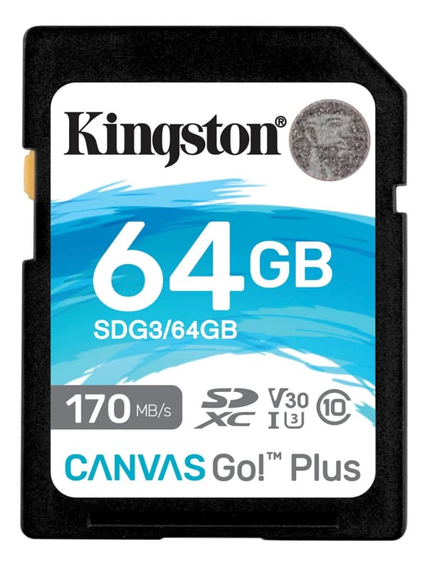 64GB SDXC Canvas Go Plus 170R C10 UHS-I U3 V30