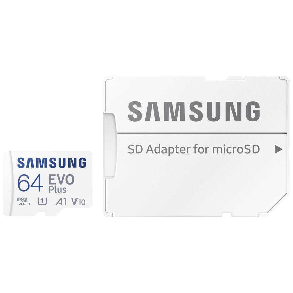 Samsung EVO Plus SDXC-Kort 64 GB A1 Application Performance Class, Class 10, Class 10 UHS-I, UHS-I A1-prestandastandard