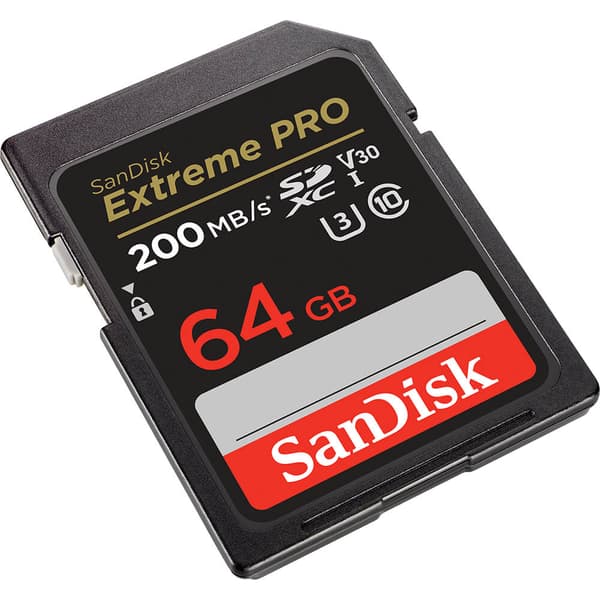 SDXC Extreme Pro 64GB 200MB/s UHS-I C10 V30 U3