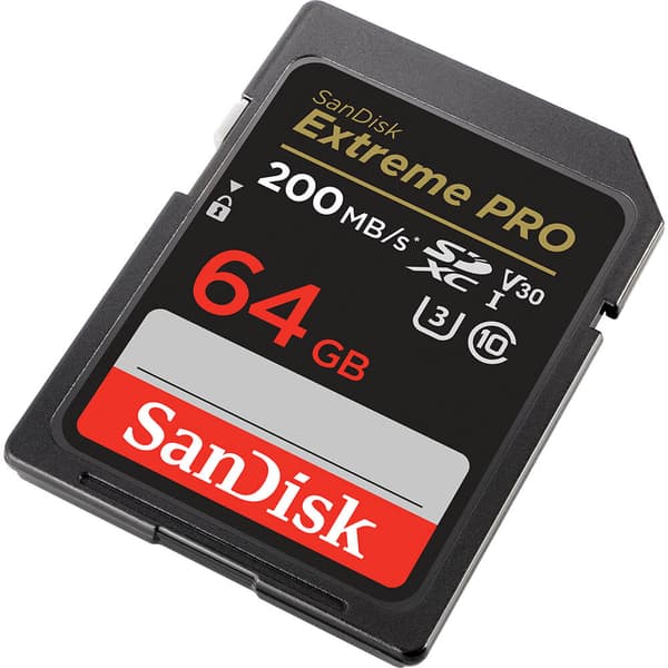 SDXC Extreme Pro 64GB 200MB/s UHS-I C10 V30 U3