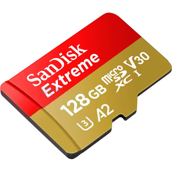 MicroSDXC Extreme 128GB Adapter 190MB/s A2 C10 V30