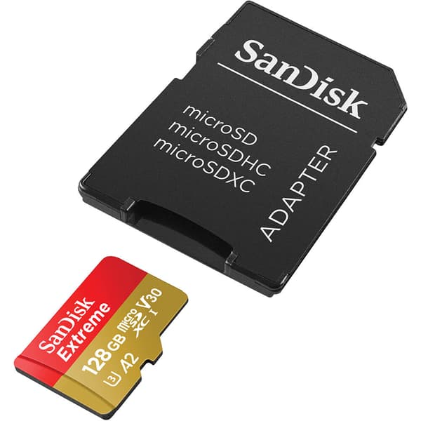 MicroSDXC Extreme 128GB Adapter 190MB/s A2 C10 V30