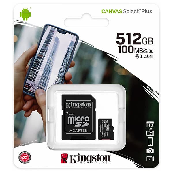 Kingston 512GB Canvas Select Plus microSD-muistikortti